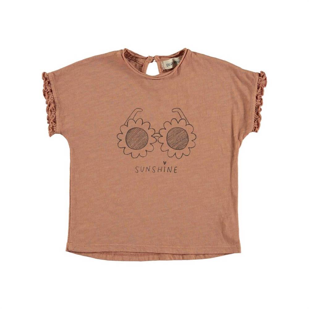 NEW DEAR MINI kid's sunglasses t-shirt in salmon